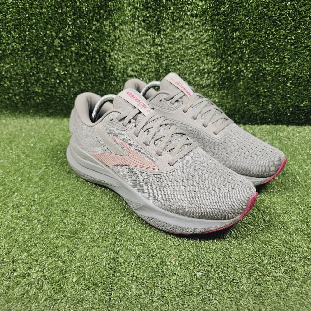 Brooks Adrenaline GTS 24 Alloy Gray Athletic Running Sneakers Womens 10.5 Wide